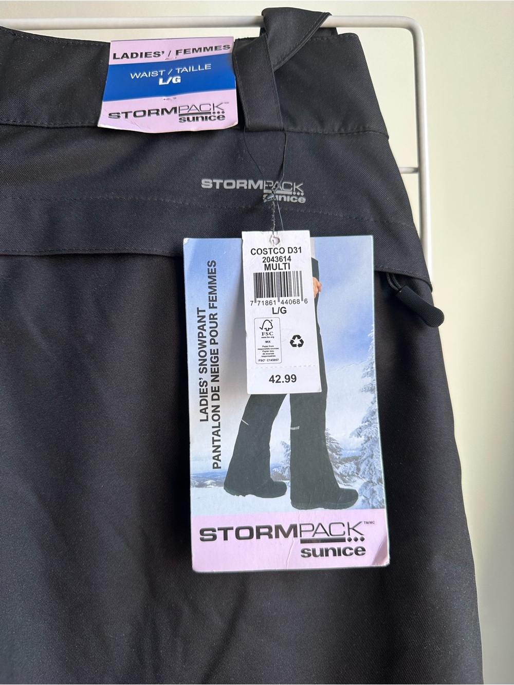 Sunice Stormpack Ladies' Snowpant - Black (L/G)